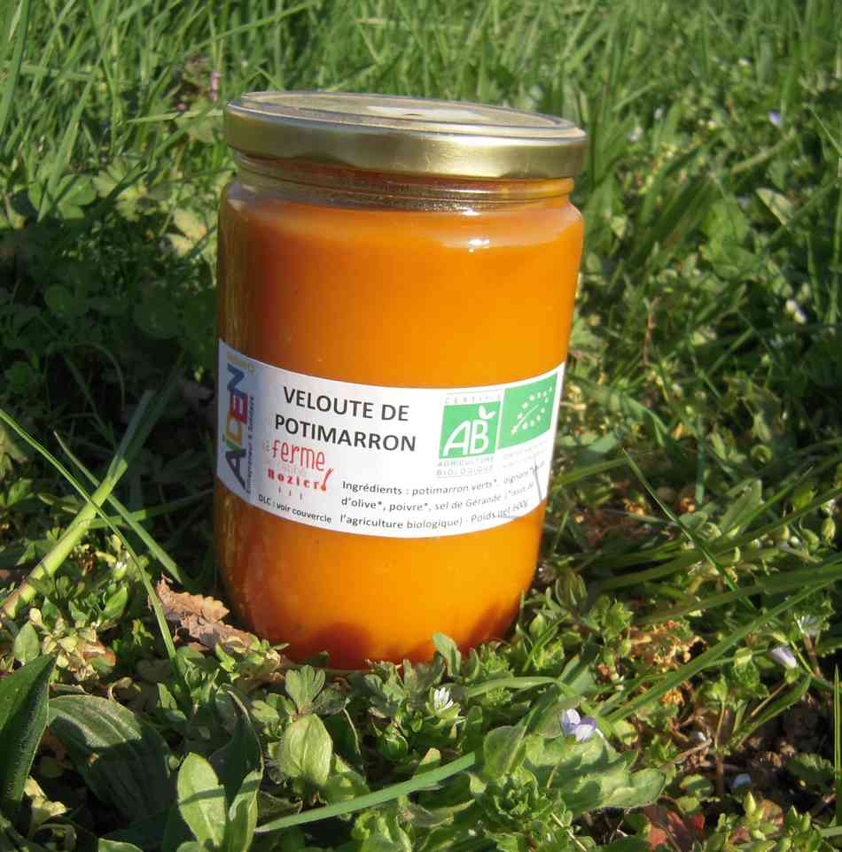 Bocal de velouté de potimarron - 660 ML. 3 euros.