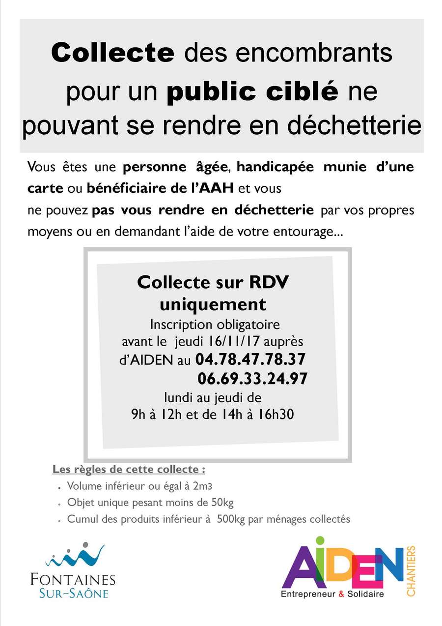 AIDEN - AIDEN Chantiers - chantier polyvalent - collecte encombrants